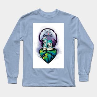 Just keep going in baby blue Long Sleeve T-Shirt